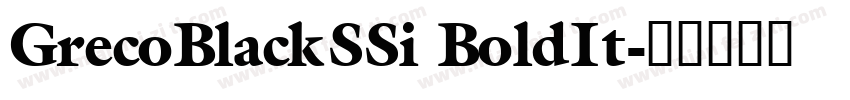 GrecoBlackSSi BoldIt字体转换